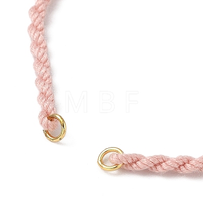 Braided Cotton Cord Bracelet Making MAK-L043-02G-08-1