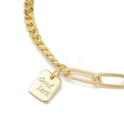 Brass Charm Bracelets BJEW-JB10392-03-1