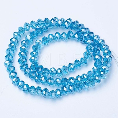 Electroplate Glass Beads Strands EGLA-A044-T1mm-A08-1