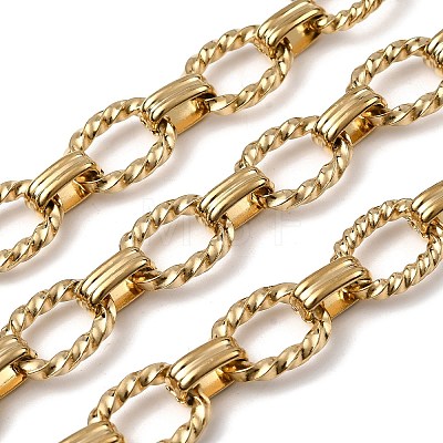 304 Stainless Steel Twist Oval Link Chains CHS-Z007-10G-1