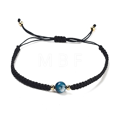 Gemstone Round Braided Bead Bracelet IG5594-9-1