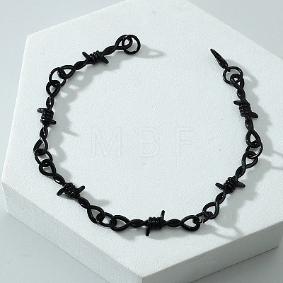 Alloy Barbed Wire Link Chain Necklaces FS-WG27EAE-02-1
