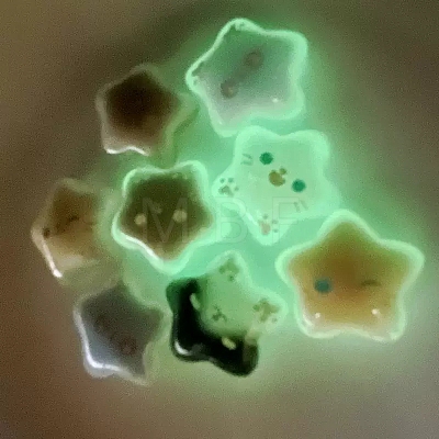 Luminous Transparent Resin Cabochons CRES-A062-01-1