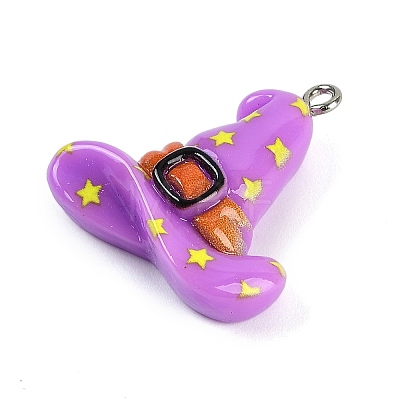 Halloween Theme Resin Pendants RESI-M046-01M-02-1