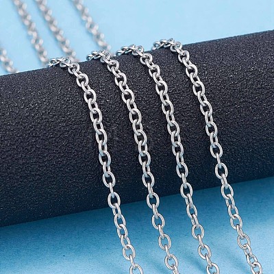 3.28 Feet 304 Stainless Steel Cable Chains X-CHS-F006-02C-P-1