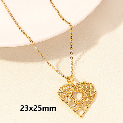 Stainless Steel Heart-shaped Necklace Jewelry DIY Accessories FY2457-2-1