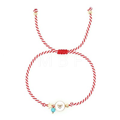 Mother's Day Glass Seed Bead Charm Bracelets SK3516-18-1