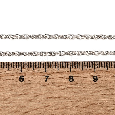 1MM Brass Rope Chain Necklaces NJEW-L013-11P-1