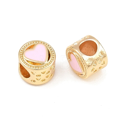 Alloy Enamel European Beads AL-CBAC2D3-22G-01-1