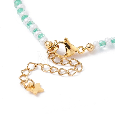 Star & Moon Pendant Necklaces Set for Teen Girl Women NJEW-JN03738-03-1