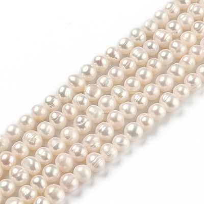 Natural Cultured Freshwater Pearl Beads Strands PEAR-L033-05C-1