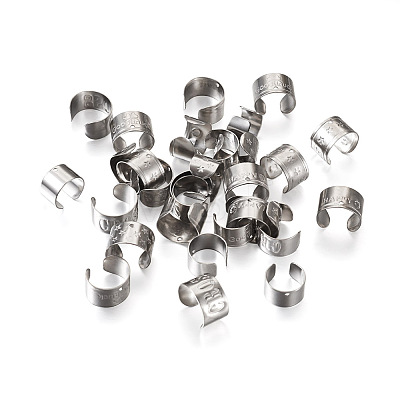 Kissitty 36Pcs 6 Style 304 Stainless Steel Cuff Earring Findings STAS-KS0001-18-1