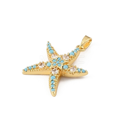 Ocean Brass & Rhinestone Pendants RB-CBA4B36-04G-07-1