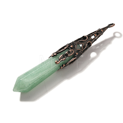 Natural Green Aventurine Pointed Big Pendants G-P560-02R-10-1