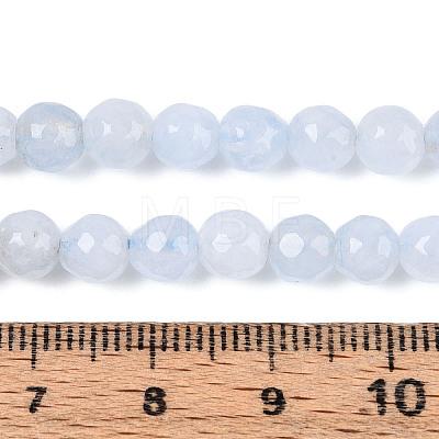Dyed Natural White Jade Beads Strands X-G-T139-6mm-60-24-1