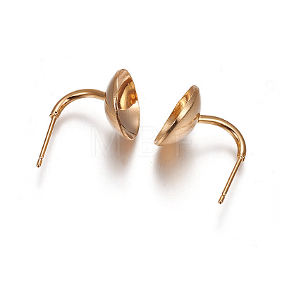 Brass Ear Stud Components KK-F782-03G-NF-1