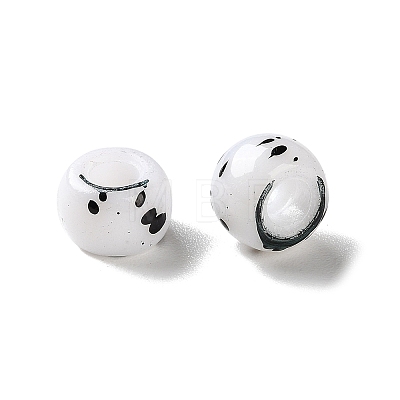Spray Painted ABS Plastic European Beads KY-G033-01A-01-1