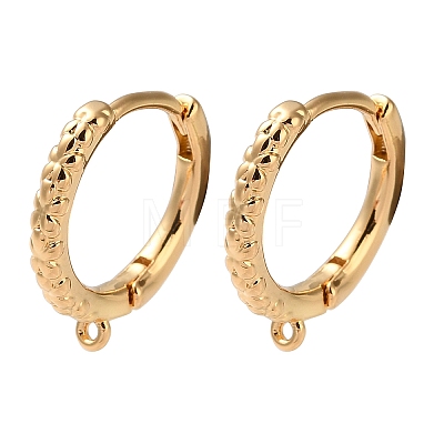Brass Hoop Earrings Findings KK-B105-02G-1