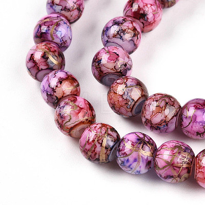 Baking Paint Glass Beads X1-DGLA-N003-8mm-B03-1