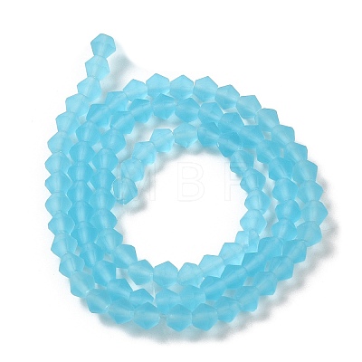 Imitate Austrian Crystal Frosted Glass Beads Strands EGLA-A039-T6mm-MD20-1