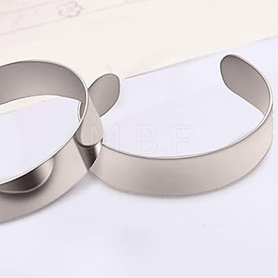 10Pcs 304 Stainless Steel Open Cuff Bangles BJEW-GO0001-02A-1