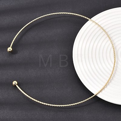 201 Stainless Steel Twist Cuff Choker Necklaces SA-CBA4A0D-01G-1