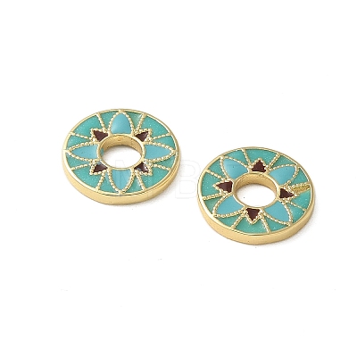 Brass Enamel Beads KK-P290-31G-02-1