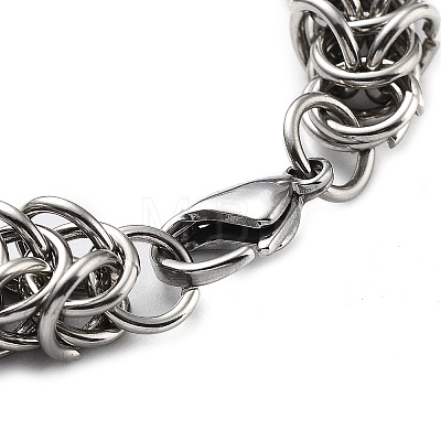 304 Stainless Steel Rope Chain Bracelet BJEW-Z023-17P-1