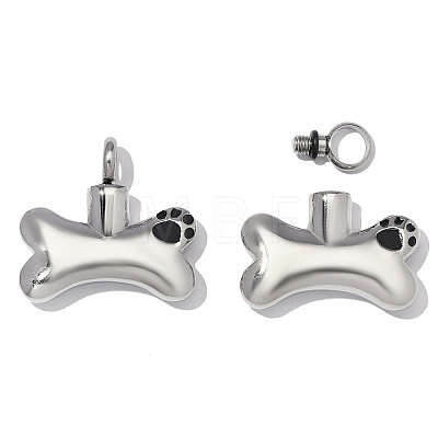 304 Stainless Steel with Black Enamel Pendants SA-OY003-61P-1