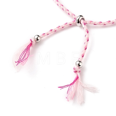 Adjustable Braided Cotton Cords Slider Bracelets Making AJEW-JB00797-04-1