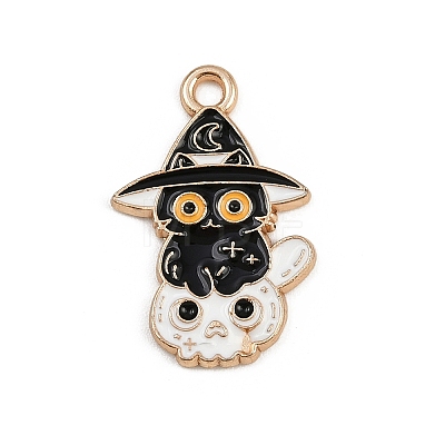 Halloween Alloy Enamel Pendants FIND-I052-01KCG-09-1