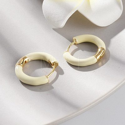 Brass & 925 Sterling Silver Pin Hoop Earrings EJEW-R013-02G-01-1