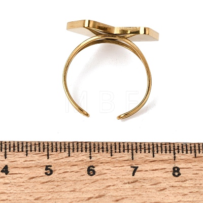 Heart 304 Stainless Steel Open Cuff Bangle Makings with Bezel Tray SA-CBABF3F-02G-03-1