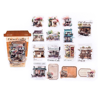 30Pcs Coffee PET Waterproof Stickers PW-WG3F8D7-03-1