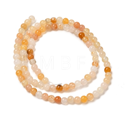 Natural Topaz Jade Bead Strands G-K153-B22-4mm-1