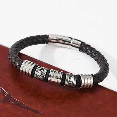 Braided Microfiber Leather Cord Bracelets BJEW-D304-16P-03-1