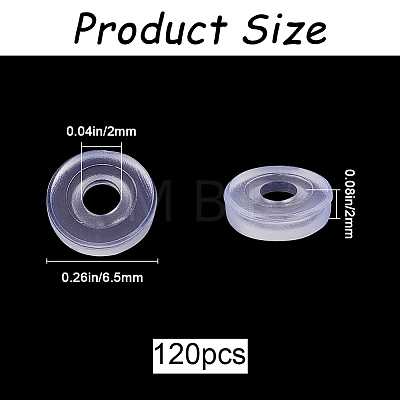 120Pcs Silicone Clip on Earring Pads FIND-SP0001-02-1