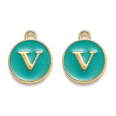 Golden Plated Alloy Enamel Charms LS-ENAM-Q437-15V-1