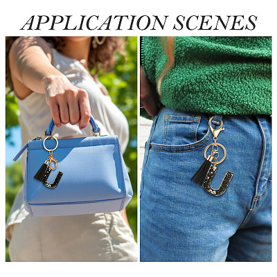 1Pc Resin Letter Keychains KEYC-TADJ0001-09U-1