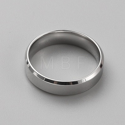 Stainless Steel Simple Plain Band Ring for Men Women RJEW-WH0015-04E-1