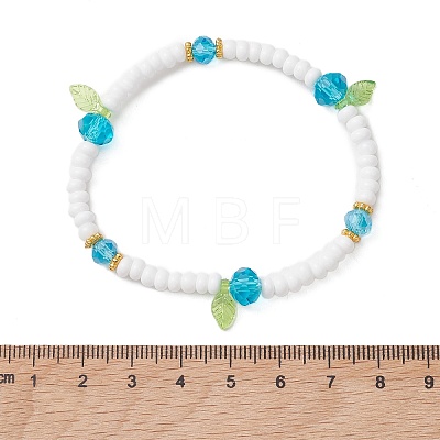 Transparent Acrylic Charm Bracelets BJEW-MZ00335-1