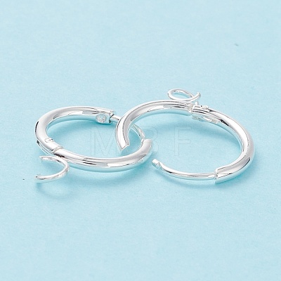 201 Stainless Steel Huggie Hoop Earring Findings STAS-P283-01Q-S-1