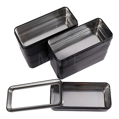 Clear Window Iron Storage Boxes for Jewelry & Small Items CON-WH0085-256-1