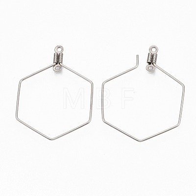 304 Stainless Steel Wire Pendants STAS-T051-006-1