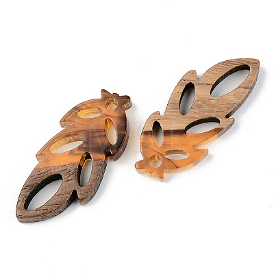 Resin & Walnut Wood Pendants RESI-S389-062B-A01-1