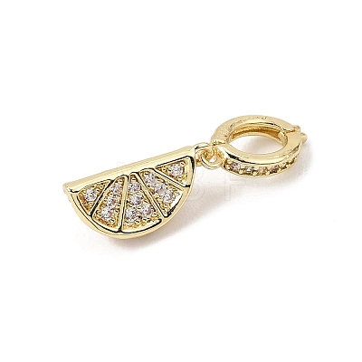 Brass Micro Pave Cubic Zirconia Pendants CU-CBAAD26-02B-G-1