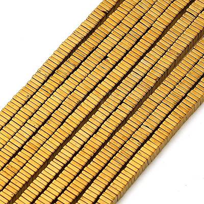 Electroplated Synthetic Non-magnetic Hematite Beads Strands G-P262-22-G01-1
