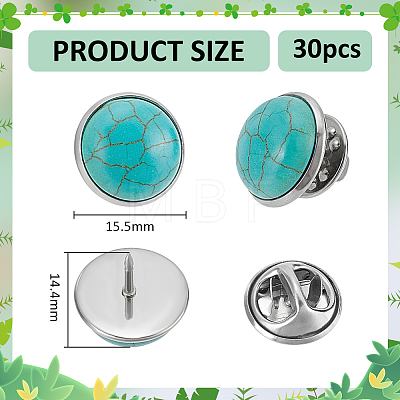 30Pcs Stainless Steel Brooches JEWB-PH01297-1