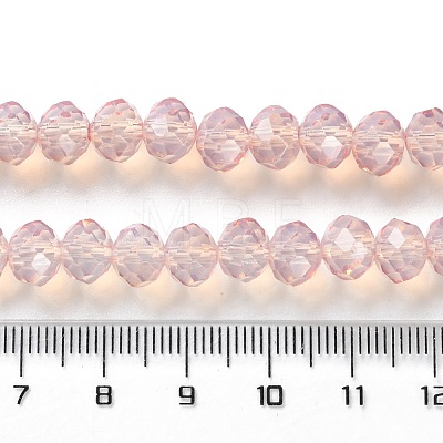 Baking Painted Transparent Glass Beads Strands DGLA-A034-J8MM-D04-1