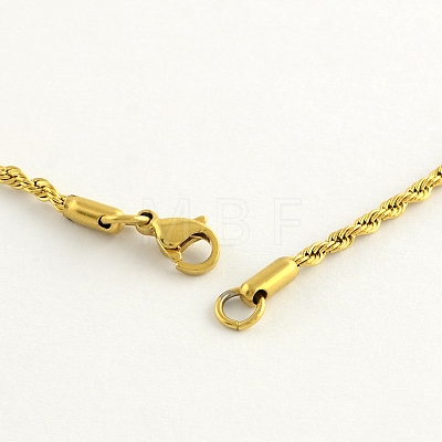 304 Stainless Steel Rope Chain Necklaces NJEW-R223-14-1